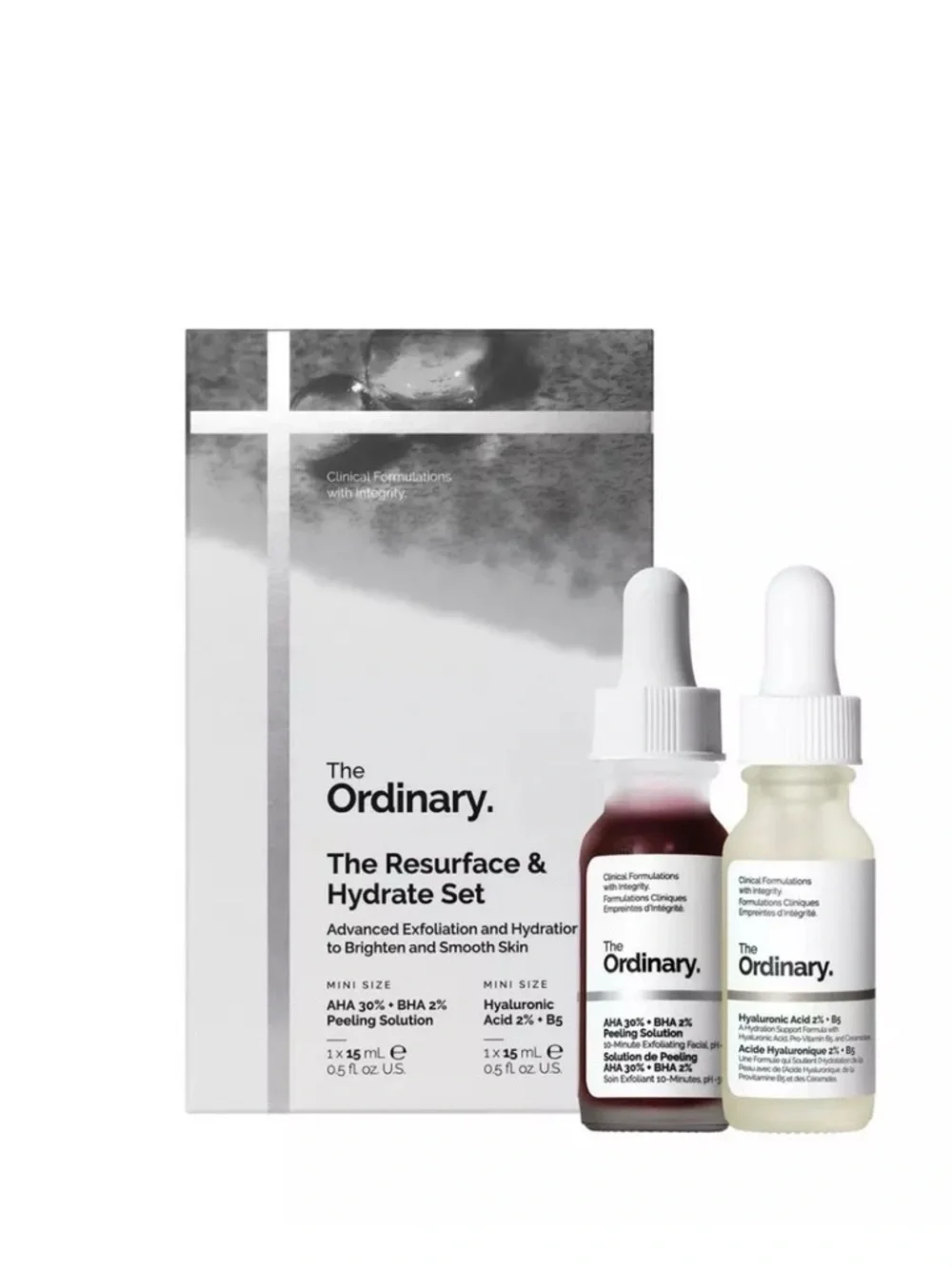NEW The Ordinary Resurface & Hydrate Set - 2 serums - each 15ml/0.5 Fl oz